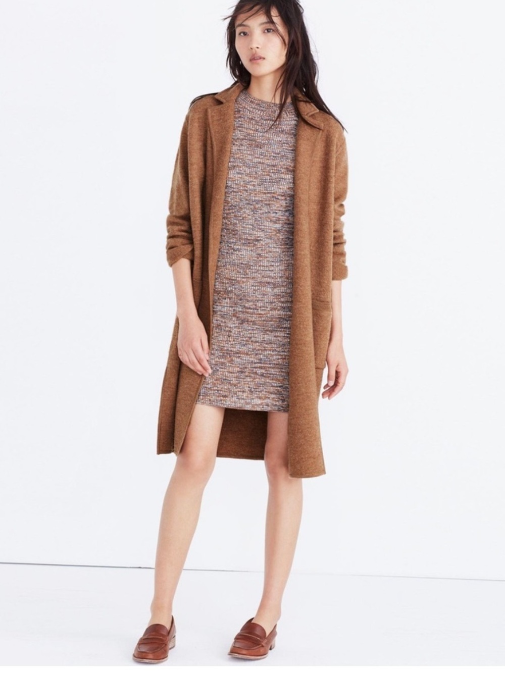 Madewell Camden Merino Wool Open-Front Sweater Coat Size XXS